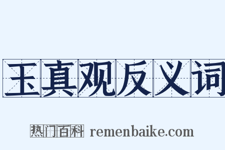 玉真观反义词是什么意思的图片